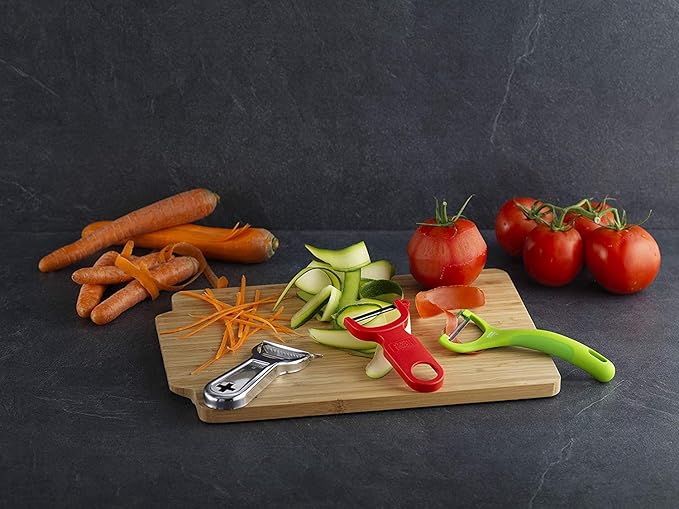 Kuhn Rikon Julienne Peeler with Blade Protector, Stainless Steel Handle