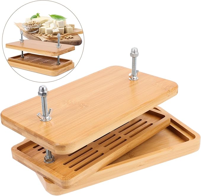ARTIBETTER Tofu Press 3-layer Home Tofu Maker Kitchen Tool Drip Tray 26x15cm for Homemade Soybean Curd