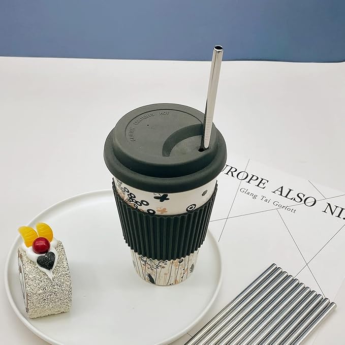 Stainless Steel Straw 100Pcs In Bulk,Ultra Long 10.5" Reusable Metal Straight Straws in Wholesale Order for Drinks (10.5" - Silver, 100pcs - Straight)