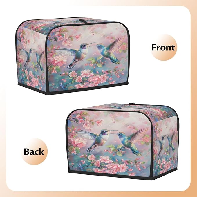 Spring Animals Bird Flower Toaster Cover 2 Slice Dust and Fingerprint Protection Toaster Bread Maker Covers Washable Kitchen Small Appliance Covers for Kitchen Accessories Decor Bakeware Women Gift
