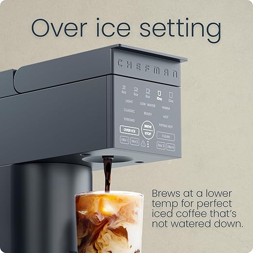Chefman Single Serve Coffee Maker, Works with K-Cup & Grounds