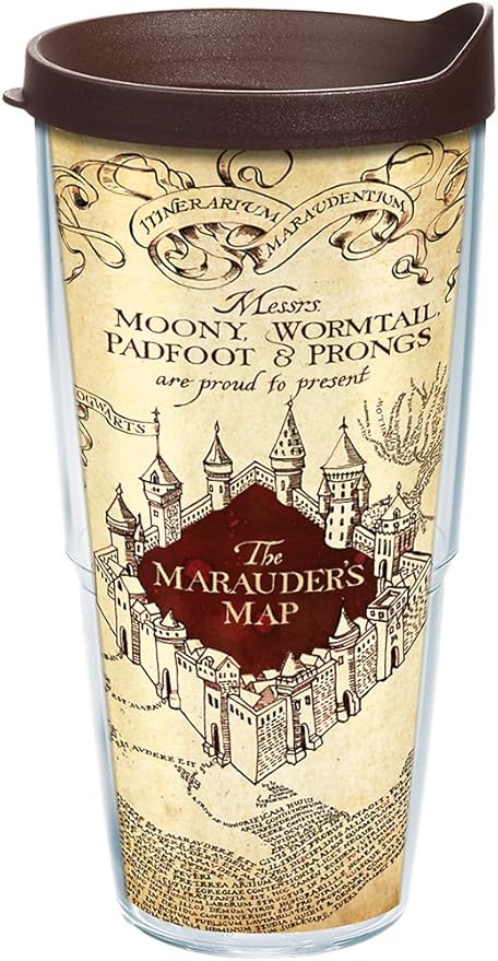 Tervis Harry Potter The Marauder's Map Made in USA Double Walled Insulated Tumbler Travel Cup Keeps Drinks Cold & Hot, 24oz Legacy, Classic