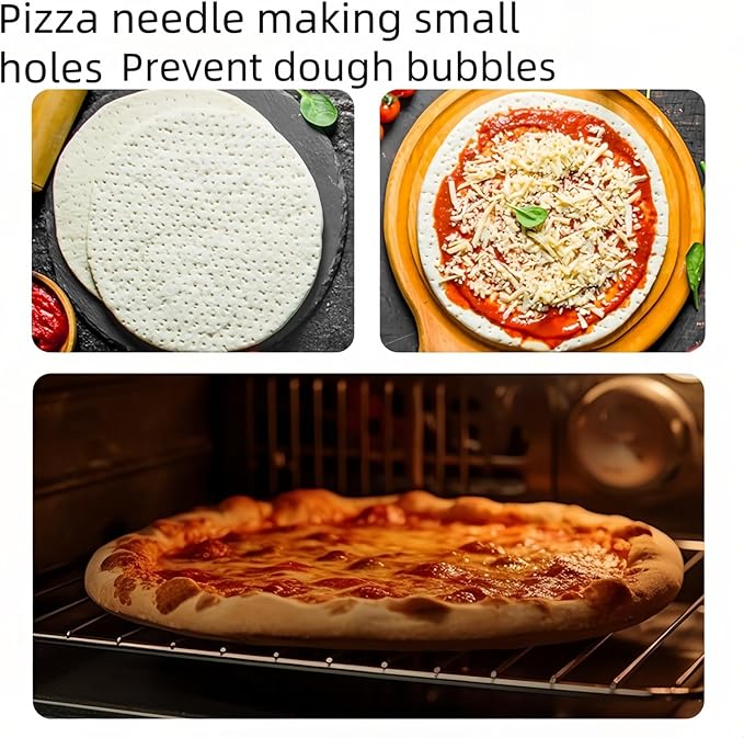 Pizza Dough Docker Docker Dough Bubble killer Time-Saver Pizza Dough Roller Docker Dough Blistering Killer Pizza Docker Roller for Home Kitchen Pizza Making Accessories Pizza Docking Tool