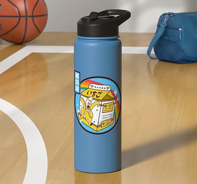 Banana Milk Carton Japan Style 80s Otaku Vaporwave Anime Stainless Steel Insulated Water Bottle