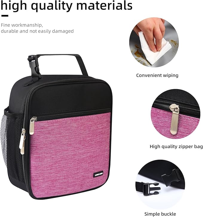 Lovoeo Lunch box Lunch bag for men women Insulated Lunchbox Lunch bags for Work Picnic Travel (Thicken purple)