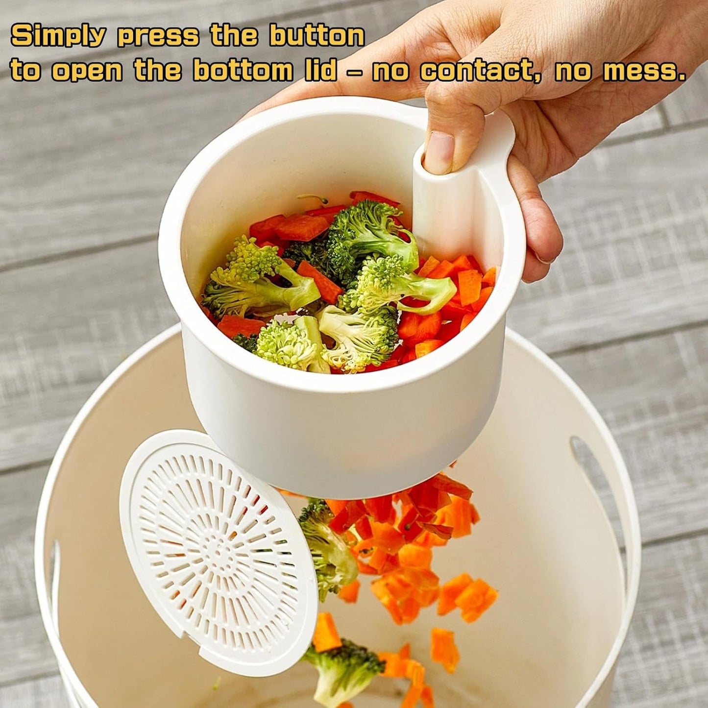 Over-Sink Drying Rack - Faucet Mount Drainer Basket, Rust-Proof Sink Trash Catcher for Kitchen Organization (Yellow)