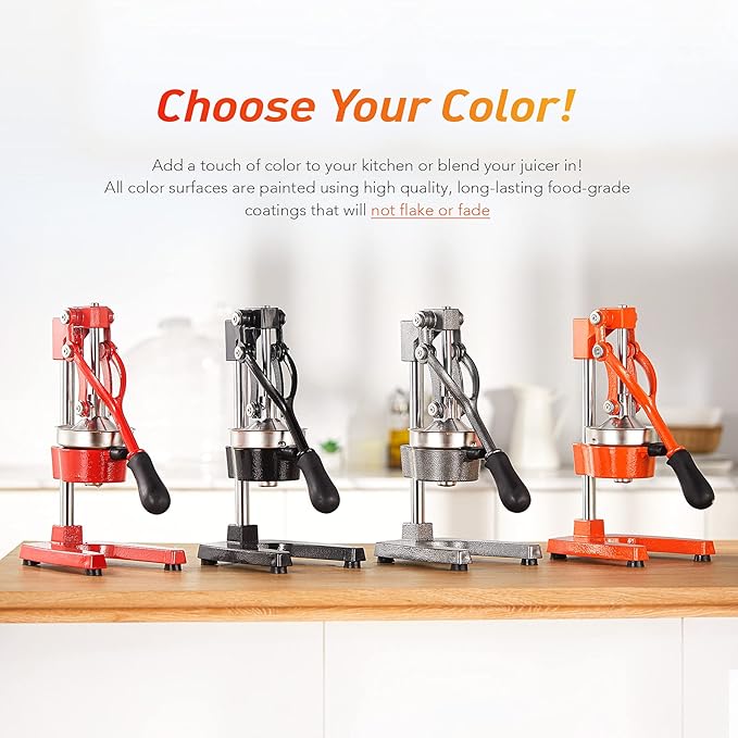 CO-Z Manual Citrus Juicer - Professional Orange, Lemon, Lime & Pom Juice Extractor, Easy to Clean, Yellow