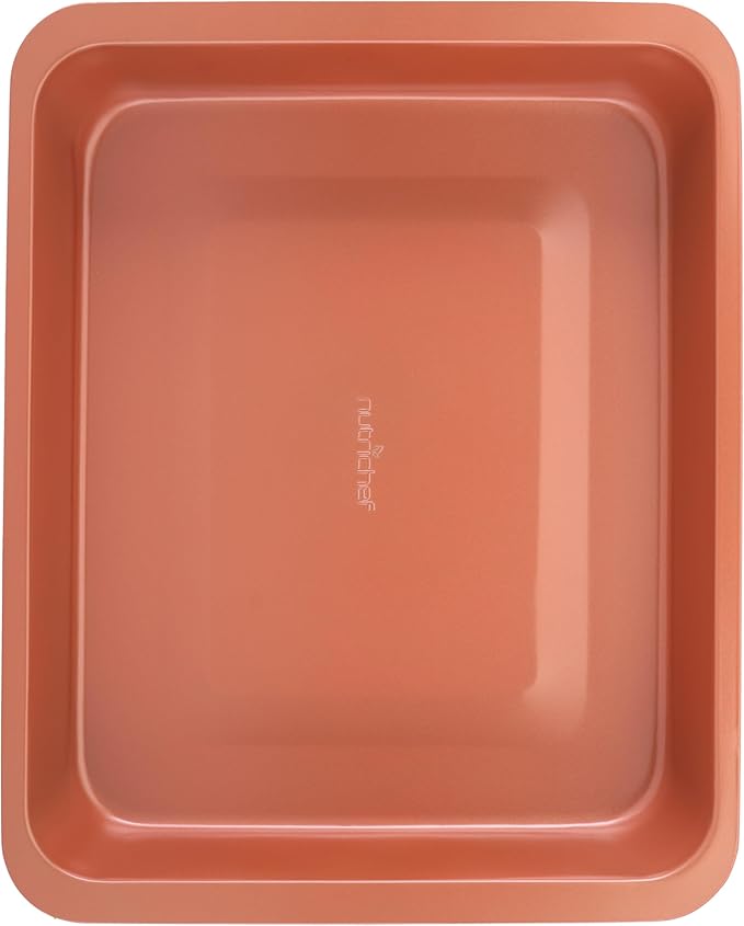 NutriChef 15-inch Roasting Pan, Non-Stick Coated Layer Surface, Great for Food Preparation, Serving, Roasting, Chicken, Pork, Poultry, Pastry, Dessert, Baking, Used for Model Number NCBSCC54