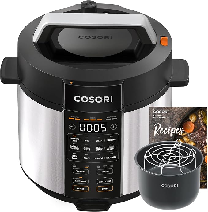 COSORI Electric Pressure Cooker 6 Quart, 9-in-1 Instant Multi Cooker & Air Fryer TurboBlaze 6.0-Quart Compact Airfryer that Roast, Bake, Proof, 9 Functions