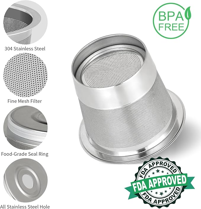 2 Pack Reusable Pods Compatible with Ninja Dual Brew Coffee Maker, Stainless Steel Permanent K Cups Filters for Ninja CFP101 & Ninja PB051 Coffee Maker