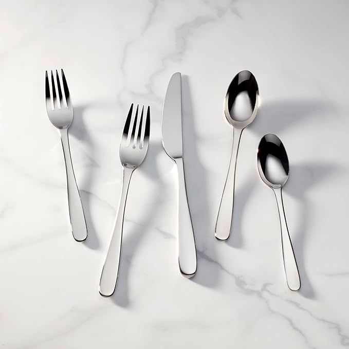 Lenox Stratton Flatware Set, Silver, 65 Piece