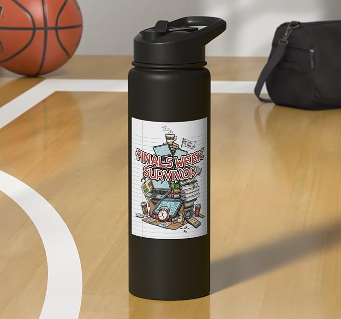 Cafeteria Critic - Student Lunch School Humor Food Chaos Stainless Steel Insulated Water Bottle