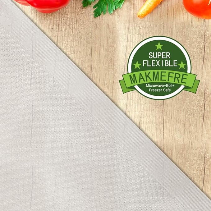 MakMeFre 6 Pack 8"x20'(3Rolls) and 11"x20' (3Rolls) Vacuum Sealer Bags Rolls for Food,Commercial Grade, BPA Free,Puncture Prevention,Great for Sous Vide Cooking