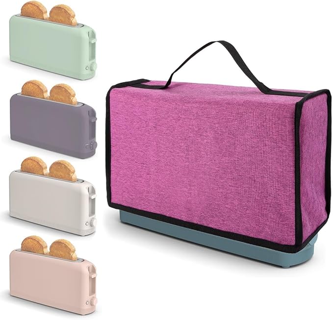 Cover for Bella 2 Slice Slim Toaster,Heat-Resistant Dustproof Waterproof Kitchen Heavy Protection Appliances Case Covers with Handle,for Bella 2 Slice Slim Toaster,Women/Mother's Day Gift (Purple)