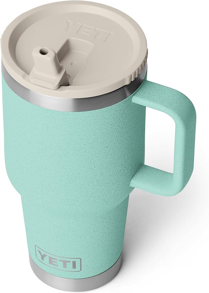YETI Rambler 30 oz Travel Mug with Flip Straw Lid – Stainless Steel, Vacuum Insulated, Leakproof, Cup Holder Friendly