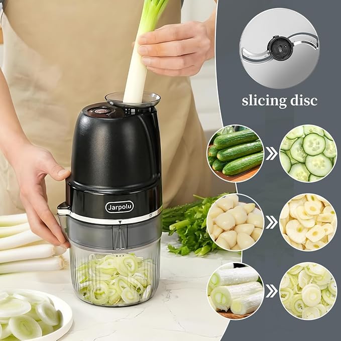 4 in 1 Electric Cheese Grater, Multifunctional Food Processing Machine, Labor-Saving Potato Shredder, Home Kitchen Vegetables Chopper, Suitable for Spice Veggies Fruits Nuts Biscuit, Black