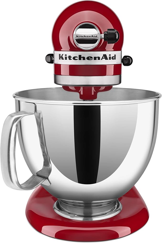 KitchenAid Value Bundle Artisan Series 5 Quart Tilt-Head Stand Mixer with Included Flex Edge Beater, KSM150FEER, Empire Red