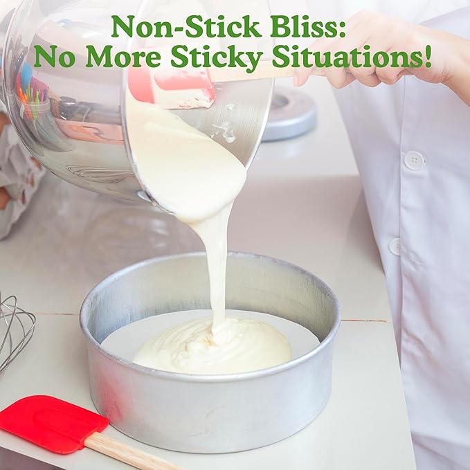 Regency Wraps Parchment Paper Circles For Round Cake Pans, Greaseproof Liners for Non-Stick Baking, 8" (Pack of 100), White