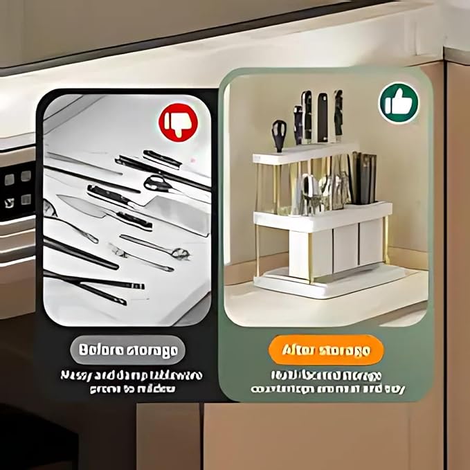 Multi-Functional Kitchen Storage Rack – Premium Organizer for a Clutter-Free Space(white)