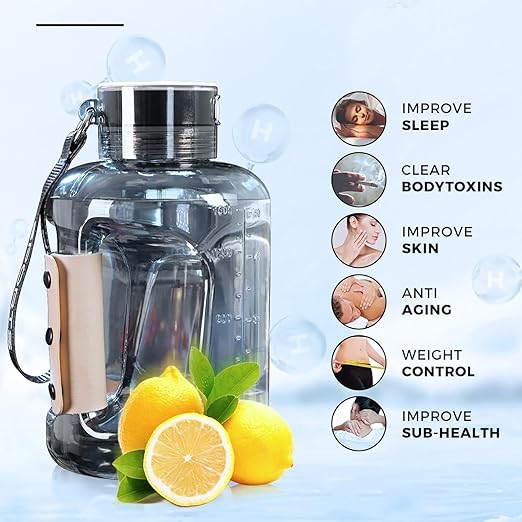 Hydrogen Water Bottle Generator Machine Updated, Portable Hydrogen Water Ionizer Machine Rechargeable, Hydrogen Rich Water Glass Health Cup 420ml (Black-Hydrogen Water Bottle-1set)