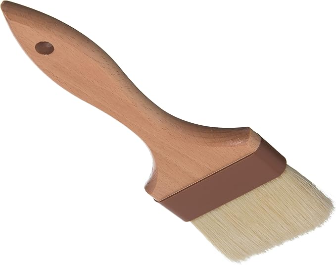 SPARTA Chef Series Basting Brush, Flat Boar Bristle Pastry Brush for Cooking and Baking, 3" Wide, 1 Count