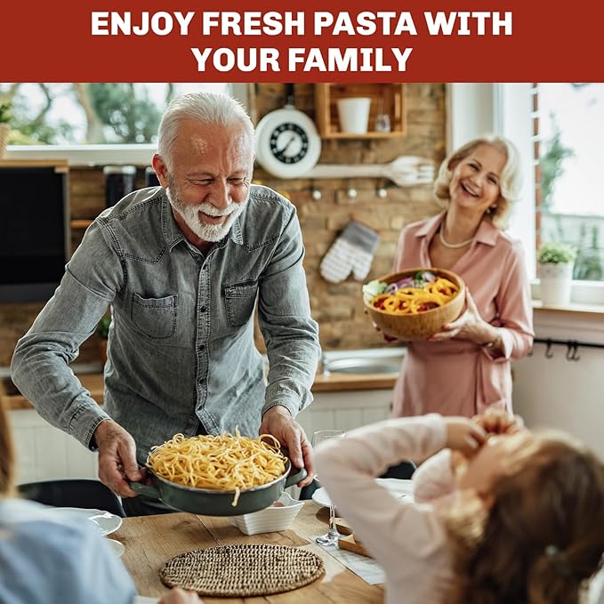 Pasta Attachment for KitchenAid Stand Mixer, Pasta Maker KitchenAid Attachment with Detachable Metal Plate, Includes Pasta Sheet Roller, Spaghetti Cutter and Fettuccine Cutter