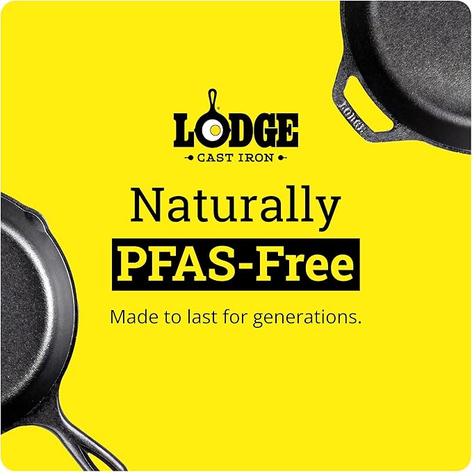 Lodge Seasoned Cast Iron Loaf Pan - Pre-Seasoned Rectangular Cast Iron Bakeware- Even Browning Bread Pan with Easy-Release Finish - PFAS-Free Non-Toxic Cookware - 8.5 Inches