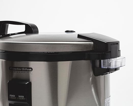 Proctor Silex Commercial 37540 Rice Cooker/Warmer, 40 Cups Cooked Rice Capacity, Nonstick Inner Pot, Hinged Lid, Stainless Steel Housing, Conforms to NSF