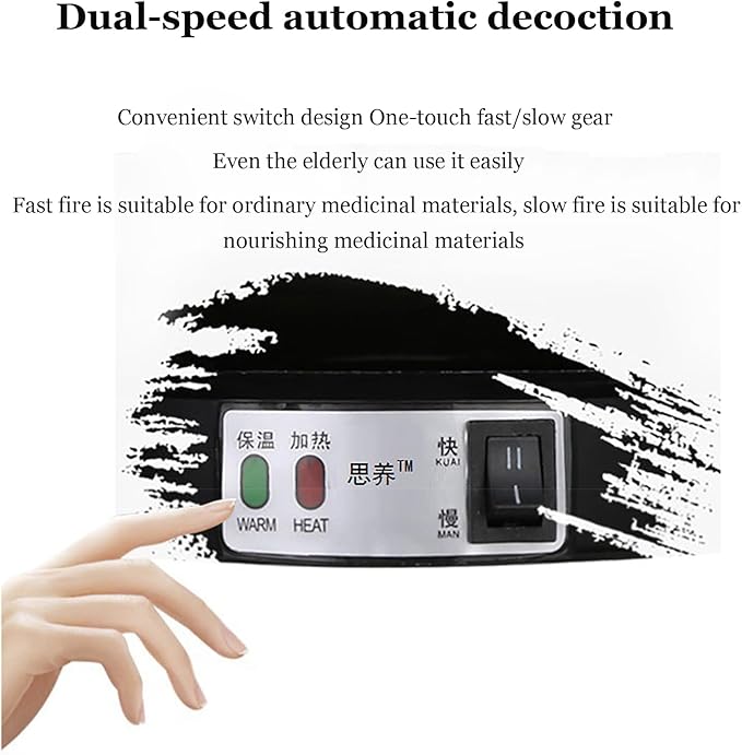 Smart Automatic Chinese Herbal Pot, Herbal Medicine Cooker, Chinese Medicine Cooking Pot, 3 Preset Modes (Decoct/Soup/Tea), with Keep Warm, for TCM Lovers 3L
