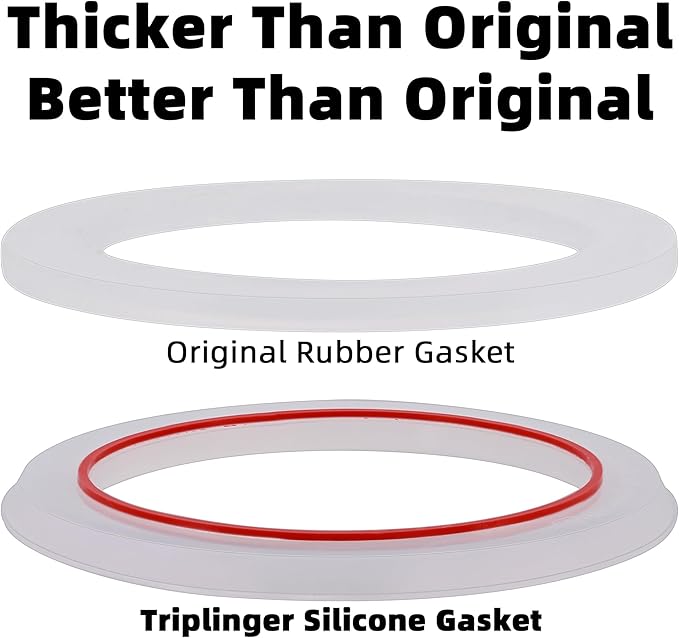 [UPGRADED] Sealing Gasket for Bialetti New Venus Induction 6 Cups (7.9Oz 235ML) Stovetop Espresso Maker - 6 PCS Silicone Seal Ring for Venus Kitty Musa Class Stainless Steel Stovetop Coffee Maker Pots