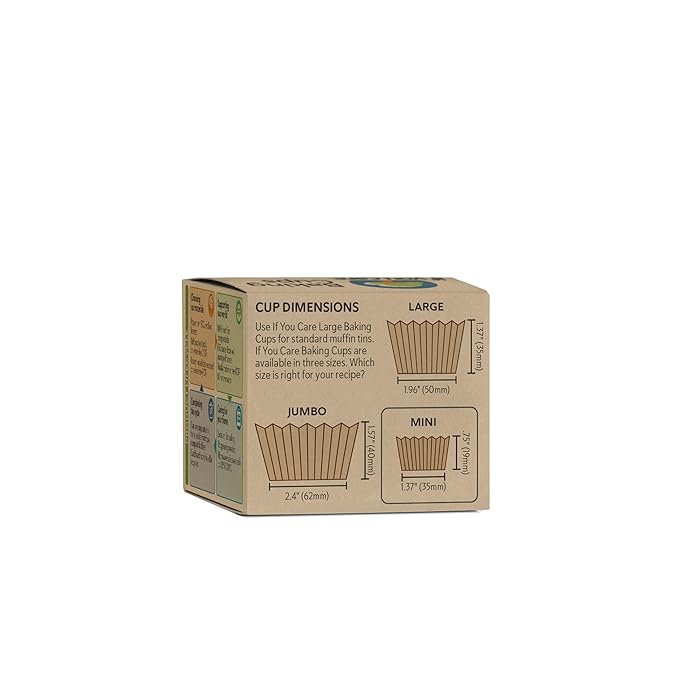 If You Care Unbleached Cupcake Liner Baking Cups - 24 Pack of 90-Count Boxes – Mini Size - Made of Silicone Coated, Greaseproof Parchment Paper, Compostable Muffin Holders