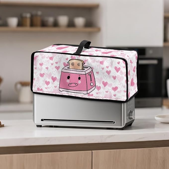 Toaster Cover 2 Slice Bread Fabric Heat-Resistant 2 Slice Slim Toaster Cover, Easy to Fold and Store Dustproof Protective Covers for Small Appliances