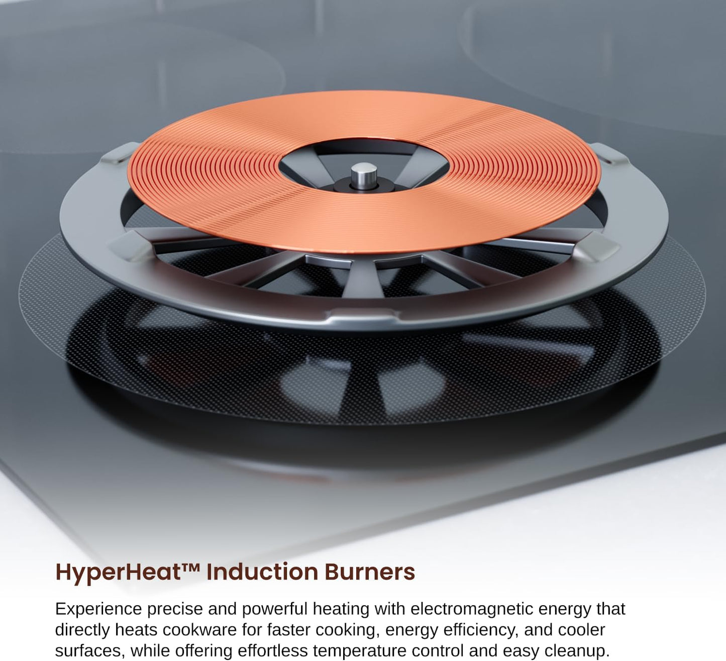 RCI301S 30" Induction Cooktop, 8100W, 4 Burners, Built-in Stove Top, Booster & Timer, 9 Power Levels, Slide Touch Control, Child Safety Lock, 240V Hard Wire, Ceramic Surface
