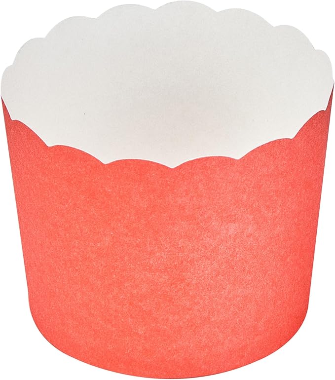 Restaurantware Baking Cups 200 Pack of 6 oz Paper Cupcake Liners Greaseproof Scalloped Oven-Safe Elegant Dessert Muffin Cups Disposable for Parties