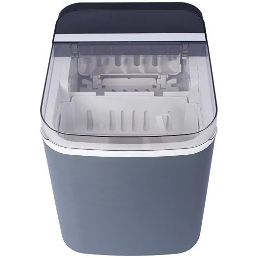 Ice Maker Countertop - Portable Ice Machine Self-Cleaning Ice Makers with Basket and Scoop | 9 Cubes in 6 Mins 26lbs Ice/Day, Nugget Ice Maker for Home Kitchen Camping Party