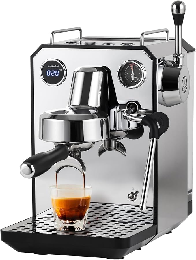 Gemilai G3006 Espresso Machine & Electric Coffee GrinderBundle for Cappuccino, Latte