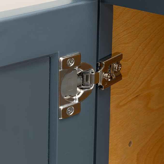 Quicklock RTA (Ready-to-Assemble) 42" Tall Wall Kitchen Cabinets - Shaker Style | 100% Hardwood | Made in America | Soft Close Hardware (Needlepoint Navy, 12''D x 18''W x 42''H)