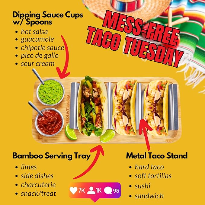Dual Taco Holder 4 Pack + Taco Holder Kit Silver