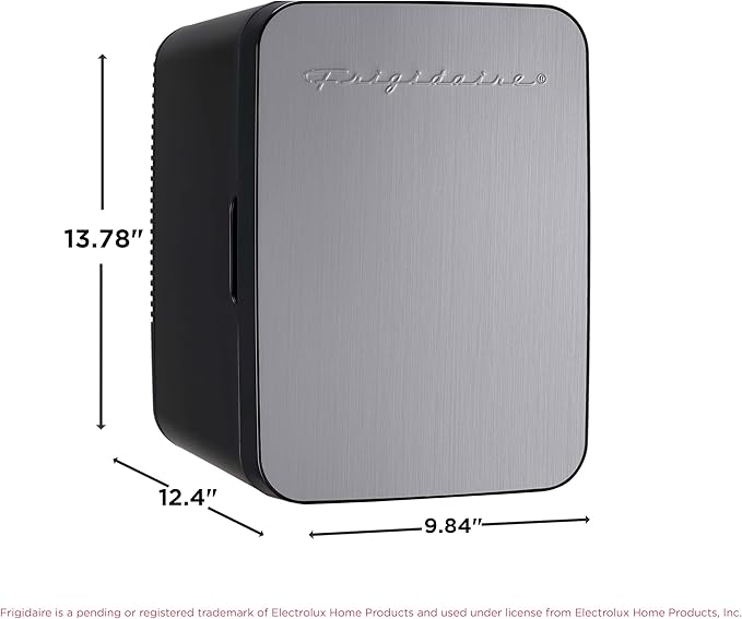 Frigidaire Portable 10L, 15-can Mini Fridge Brushed Stainless Rugged Refrigerator, EFMIS188-SS