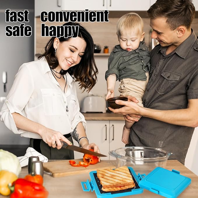 MKYSAIL 2-in-1 Microwave Breakfast Maker Bundle: Egg Cooker & Sandwich Press | Quick 90-Second Gourmet Meals | Dishwasher Safe, Portable for Home, Dorms, Travel (No Stovetop Needed!)