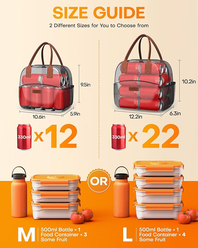 HOTOR Lunch Bag for Women & Men - Wear-Resistant Insulated Lunch Box with Large Capacity, Multi-Functional Cooler Bag for Office, Picnic, Pink with White Daisy, 10L,10.60" x 5.90" x 9.50"