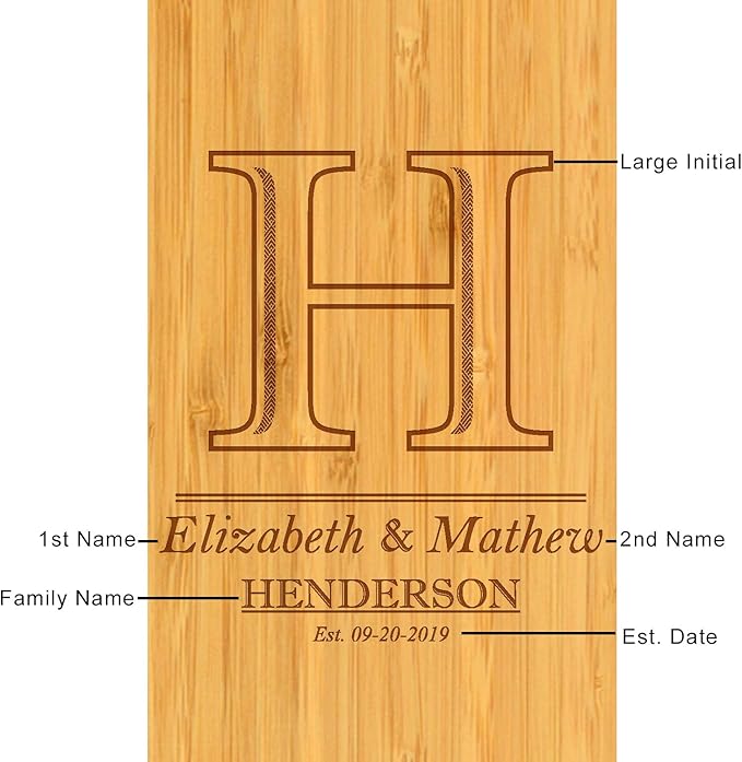 Picnic at Ascot Custom Personalized Engraved Cheese/Charcuterie Board - US Patented Design enables All in One Storage