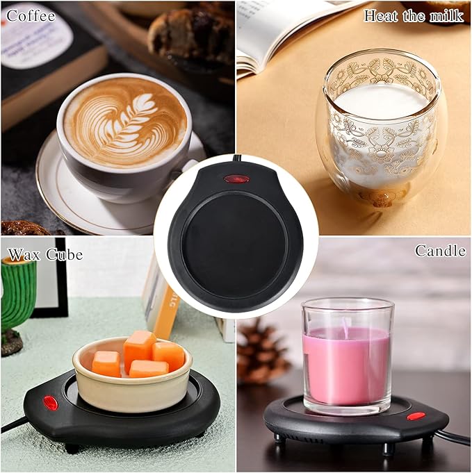 ASAWASA Coffee Mug Warmer, Candle Warmers for Large Jar, Safely Releases Scents Without a Flame, Enjoy Your Warm Coffee Tea and Milk, Gifts for Festival Birthday Men Women Mom Dad.