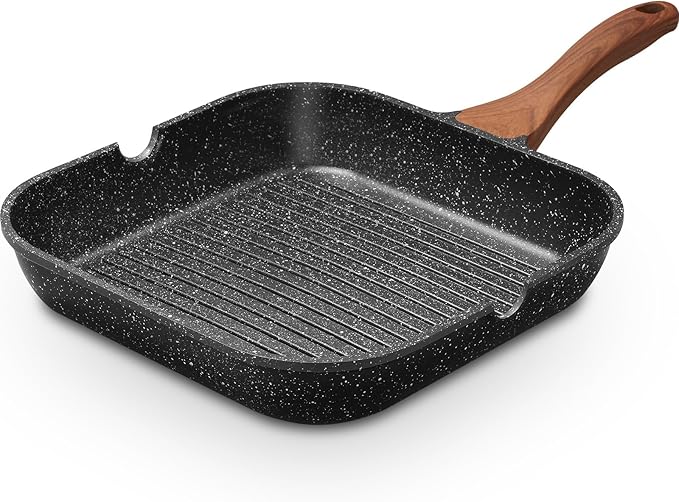 ESLITE LIFE 9.5 Inch Nonstick Crepe Pan and Grill Pan