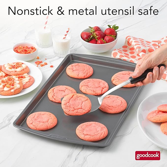 GoodCook Everyday Nonstick Steel Baking Sheet, 17 x 11-Inch, Gray