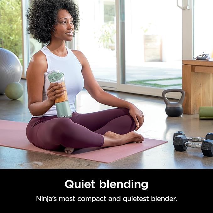 Ninja Blast Portable Blender, Cordless, 18oz. Vessel, Personal Blender For-Shakes and Smoothies, BPA Free, Leakproof-Lid and Sip Spout, USB-C Rechargeable, Dishwasher Safe Parts, Tinted Mint, BC151MT