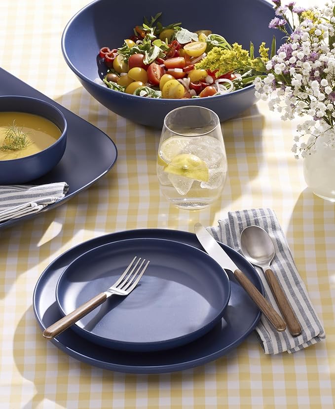Oneida 898350 24/7 Outdoor Living 12-Piece Flatware Set, Mirror/Faux Wood