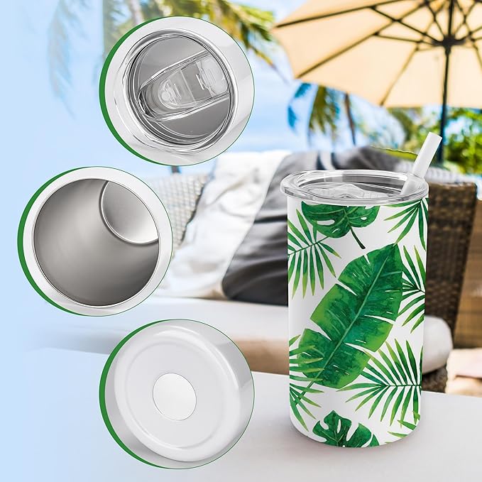 Joyclub 6 Pack Sublimation Tumblers Stainless Steel Insulated 12 oz Sublimation Tumbler with Lids and Straw, Ideal for DIY Gifts, Tea, Coffee, Wine