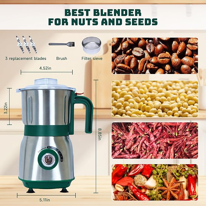 Peach Heart Shape Rice Cooker + Electric Spice and Nut Grinders Set for Kitchen