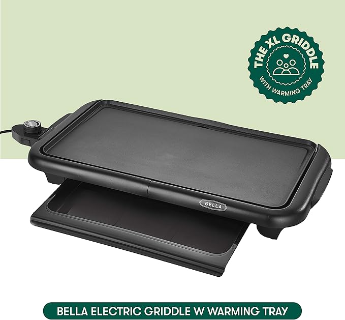 BELLA Electric Griddle (Copper/Black) and 2 Slice Toaster